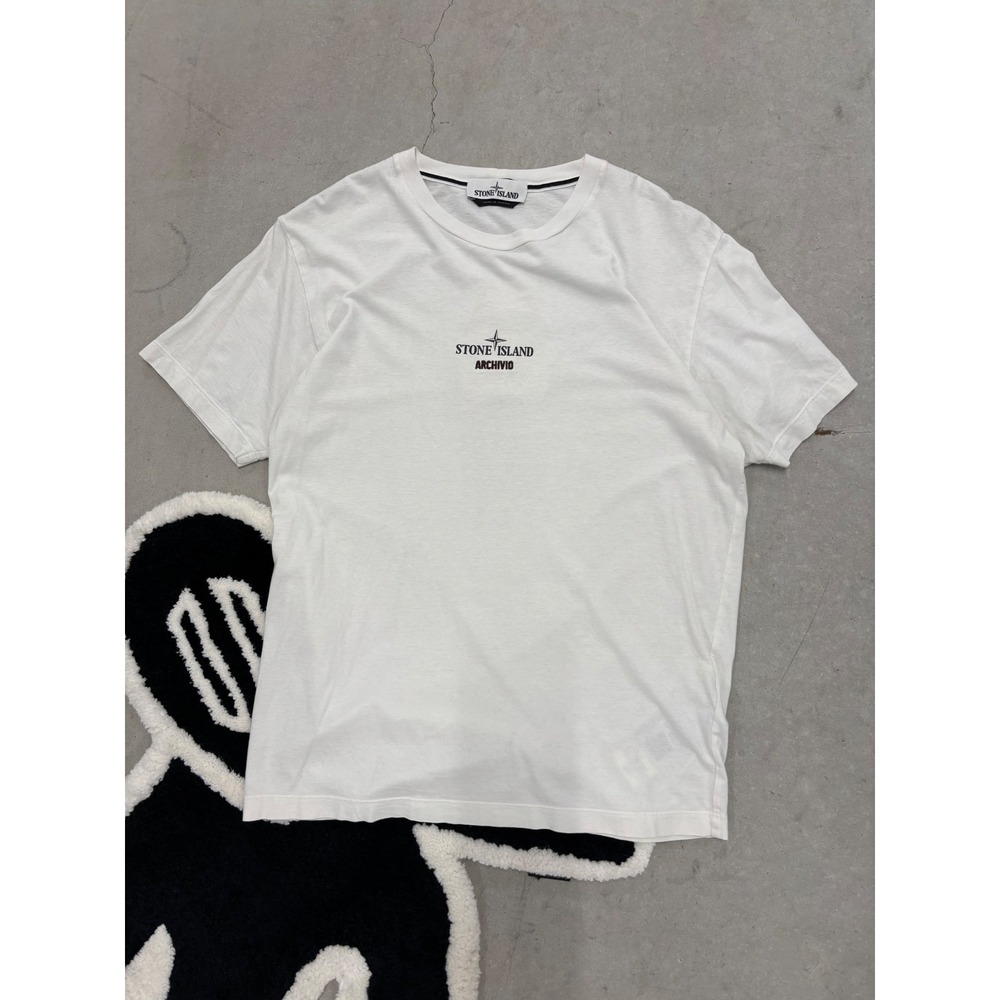 Stone Island Archivio Monobava T-Shirt White SS 1997 Graphic Tee Mens M